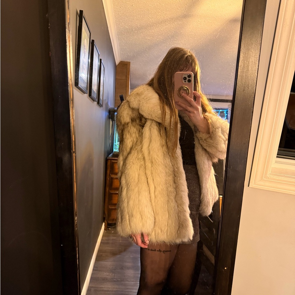 Women's Cream Fur Coat